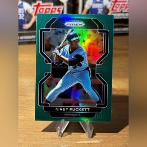 #224 Kirby Puckett 2022 Panini Prizm - Green Prizm